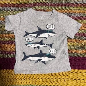 Carter's Gray Shark Graphic Tee